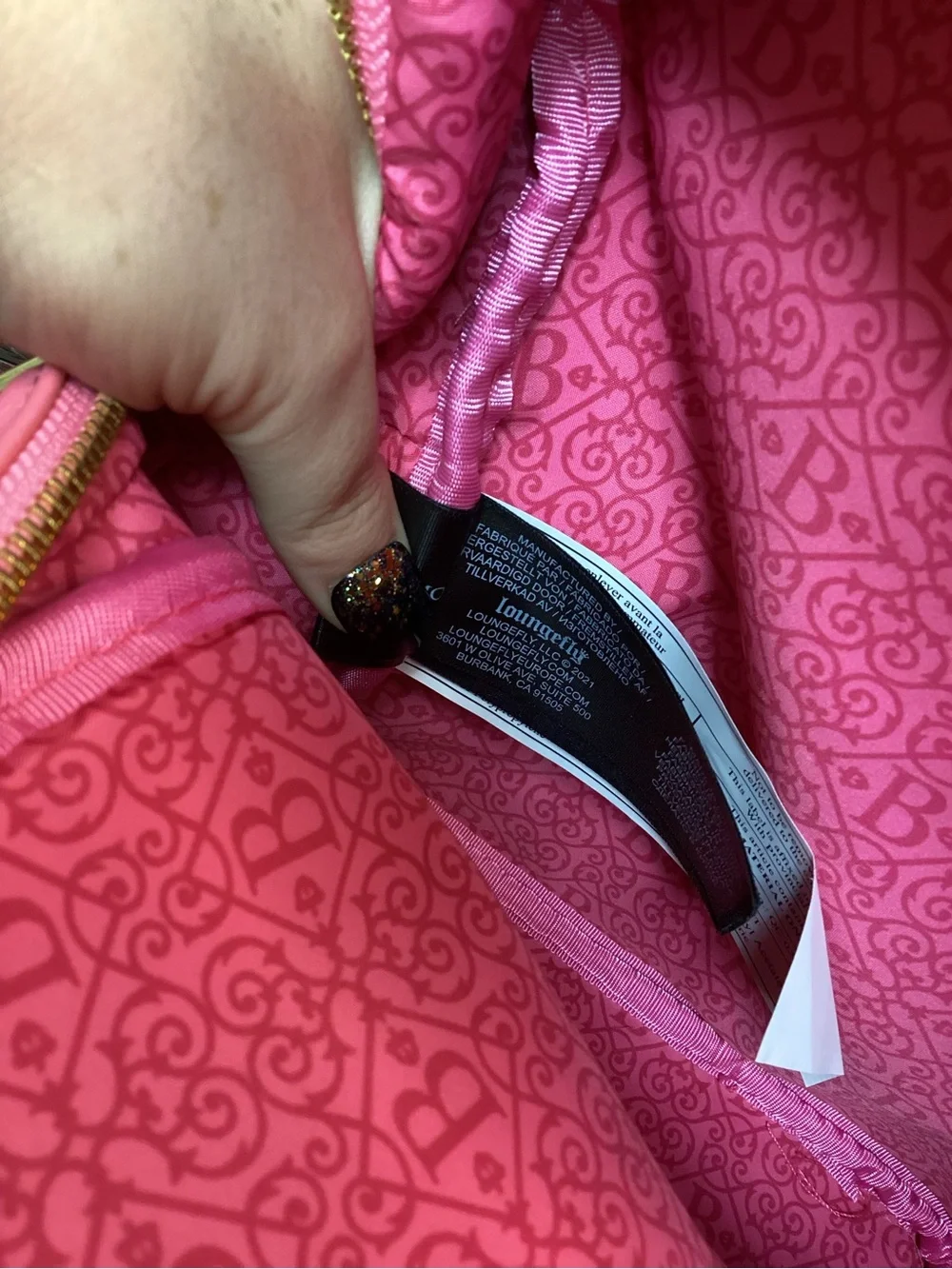 Loungefly X Biltmore Pink Sequin Mini Backpack